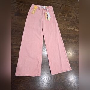 NWT V.I.P Pink Women's Jeans Sz. 7/8 Wide Leg